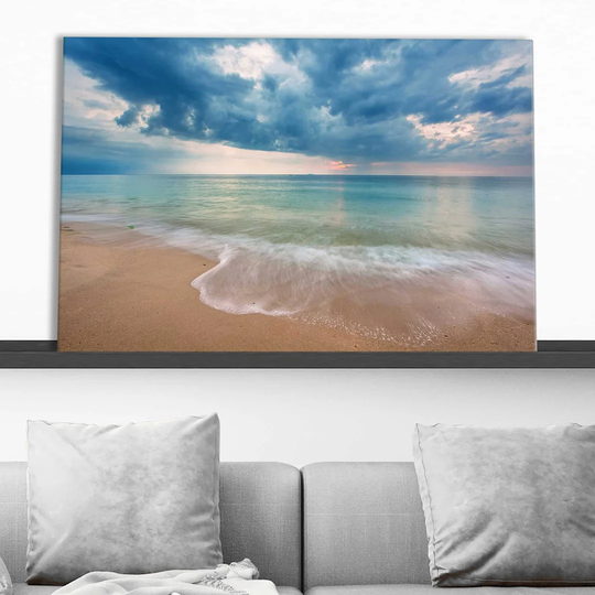 "Linger By The Sea" Print On Canvas