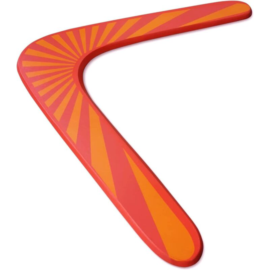 Outdoor Boomerang, Wooden Boomerang, Boomerang for Outdoor Sport Games Flying Boomerang (Orange)