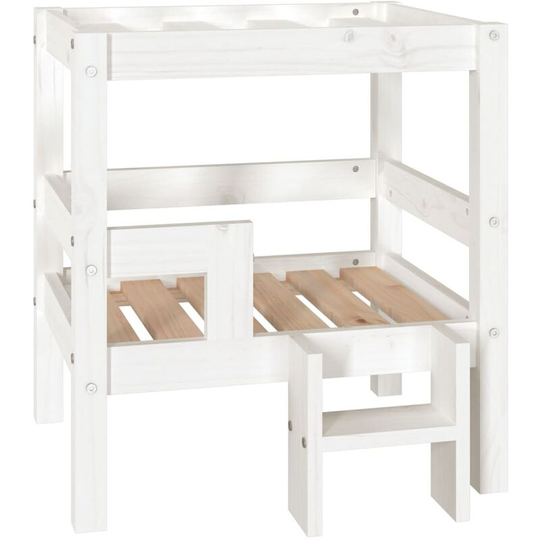 Dog Bed White 55.5x53.5x60 cm Solid Wood Pine Vidaxl White