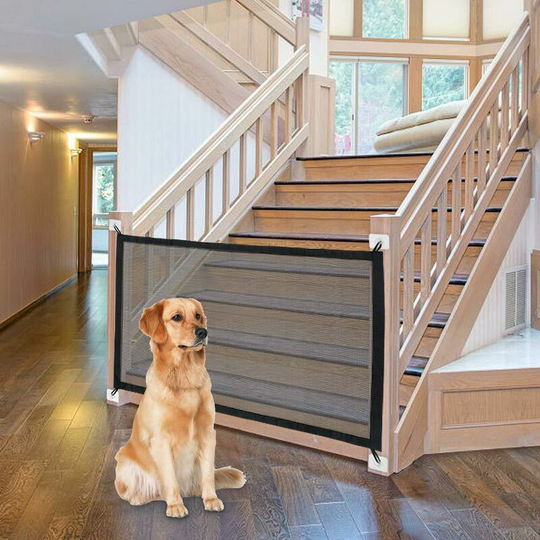 Extendable Dog Gate, Retractable Pet Gate, Pet Gate, Dog Gate, Stair Dog Gate, Magic Dog Gate 110*75cm