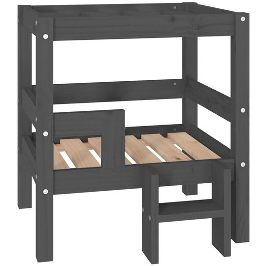 Dog Bed Grey 55.5x53.5x60 cm Solid Wood Pine vidaXL - Grey