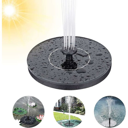 Joorrt - Solar Fountain for Bird Bath, 3W Solar Fountains Water Feature , Solar Fountain with Lights for Pond, Gardens, Mini Floating Fountain With