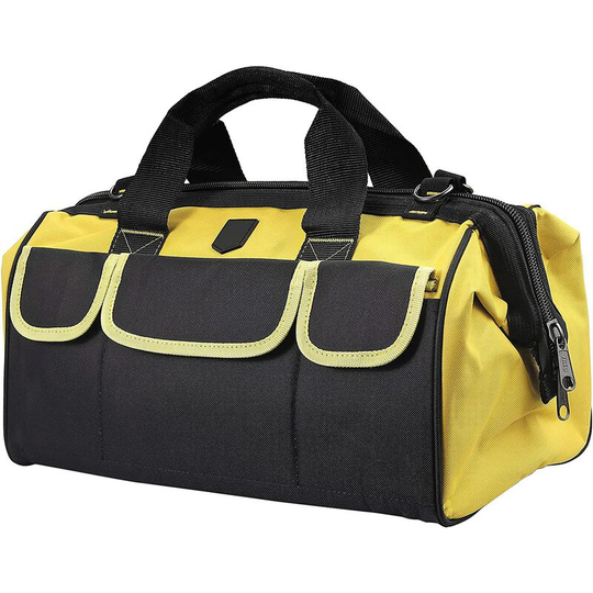 Monly - 18 Inch Tool Bag, Waterproof and Tear Resistant, 45 x 26 x 25 cm, Tool Storage Organizer, Max Load 38 kg, Wide Opening with Adjustable