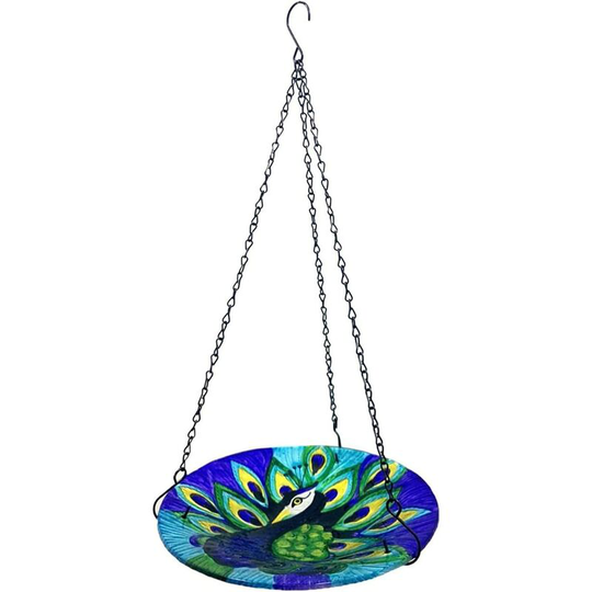 Bird Feeder Bowl, Outdoor Peacock Bird Bath, Hanging Bird Feeder Bowl, Garden Decor, Bird Feeder Bowl