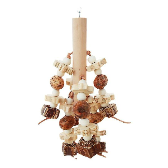 Safe Non-Toxic Bird Toys Parrot Accessories Swing Fruit Bite String Stand Ladder