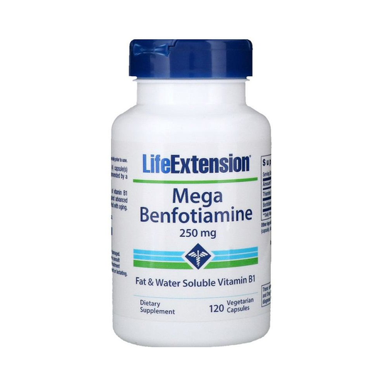 (120 vcaps) Mega Benfotiamine, 250mg - 120 vcaps