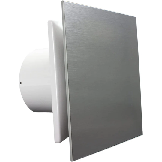NAZAIR Run On Timer Bathroom Extractor Fan With Brushed Metal Cover