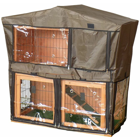 Charles Bentley - Deluxe Guinea Pig Pet Hutch and Play Area Cover PET/HUTCH.03 - Black