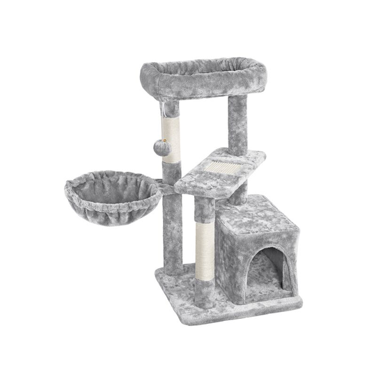 33' Cat Tree Kitten Tower, Light Gray - light gray - Yaheetech