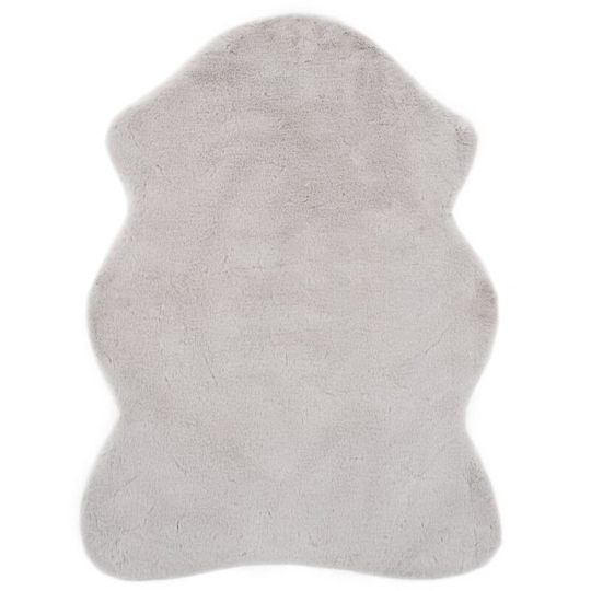 Rug 65x95 cm Faux Rabbit Fur Grey - Grey