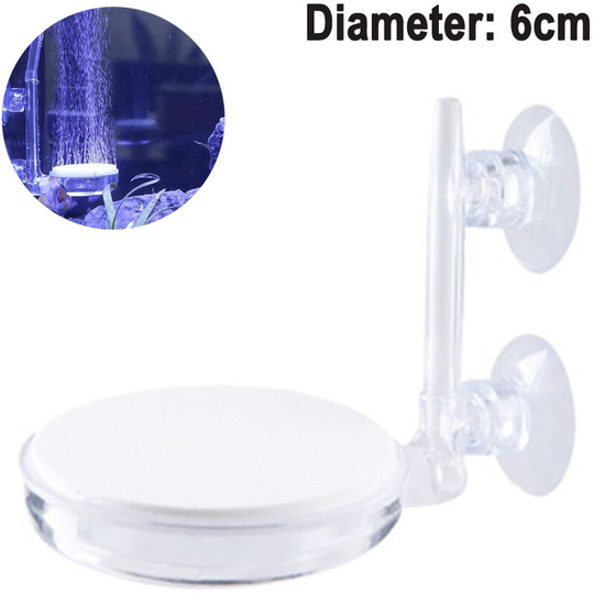 Devenirriche - a Fish Tank Bubbler Stone for Aquarium with Suction Cup High Dissolved Tiny Bubbles Furnace Oxygen Diffuser Add Oxygen to Hydroponic