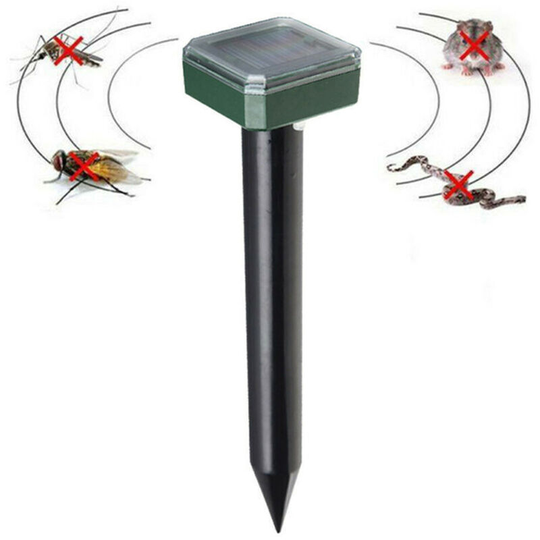 Solar Mole Repellent Ultrasonic Outdoor Powered Sonic Deterrent - Mole Stopper
