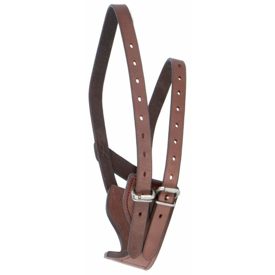 Leather Anti-Crib Horse Collar (Cob) (Australian Nut) - Australian Nut - Shires