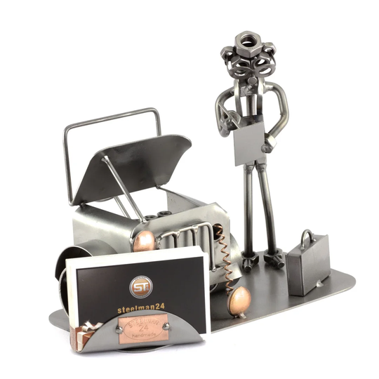 Motor Vehicle Expert Screw Man Place Card Holder