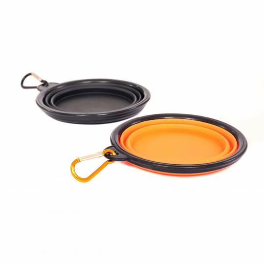 Set of 2 Collapsible Dog Cat Pet Travel Portable Water Food Bowls - Oypla