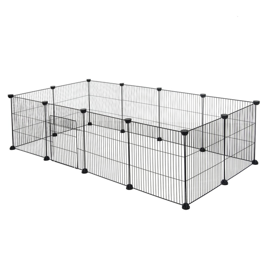 DIY Iron Fence Playpen Pet Kennel Animals Cage for Rabbit Guinea Pig Gerbil Kitten Cat