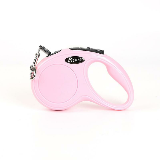 Dog leash, retractable pet leash, tangle free 5m pink - Muff