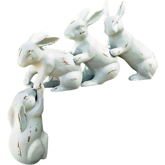 Echoo - Easter Bunny Garden Sculpture | Resin Rabbit Garden Sculpture Ornament - Garden Sculpture Rabbit