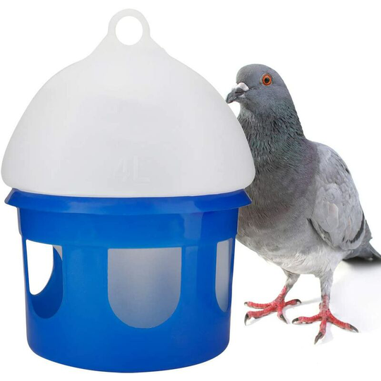 Large Capacity Automatic Pigeon Feeder Water Dispenser Pigeon Bird Bath 2.5L