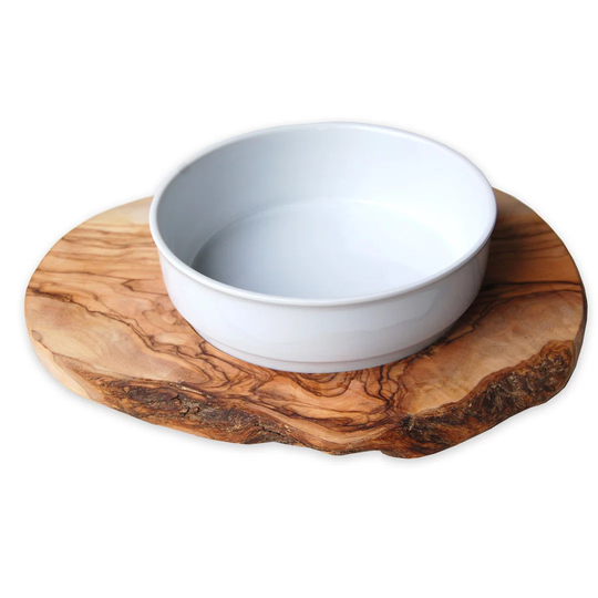 The Rusty 0.9 L Bowl Is Made of Olive Wood and Porcelain