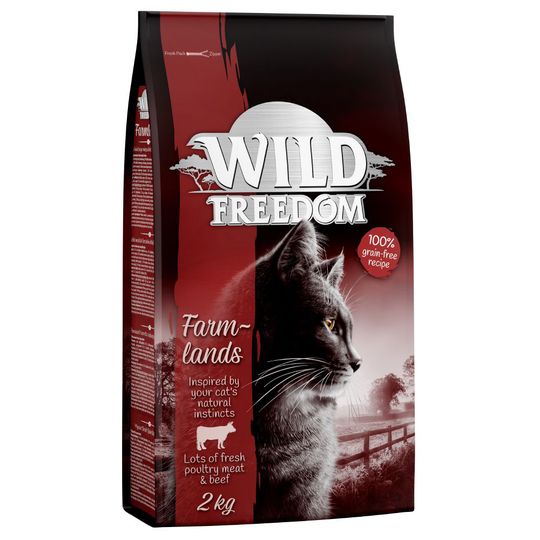Wild Freedom Dry Cat Food Economy Pack 3 x 2kg - Farmland - Beef