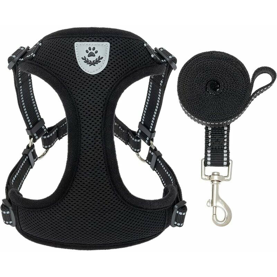 Qersta - Dog Harnesses Dog Harness and Leash Set - Adjustable Dog Harness for Small Dogs No-Pull and Anti-Escape Dog Harness Reflective Dog Harness
