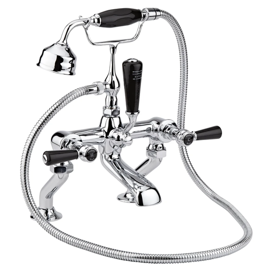 Topaz Bath Shower Mixer with Hexagonal Lever