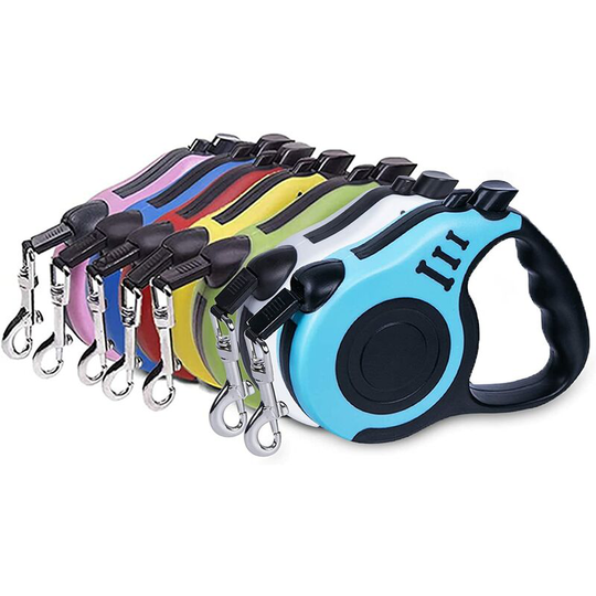 Retractable Pet Walking Leash with Anti-Slip Handle, for Small Medium Dog Cat, 3M, Lake Blue