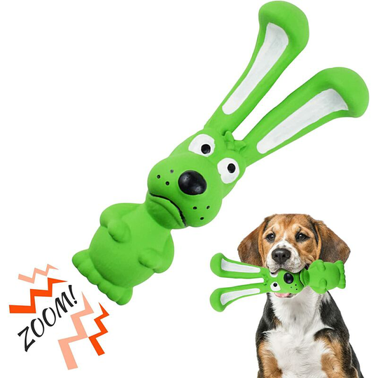 Barking Toys, Interactive Latex Toys, Dog Chew Toys, Soft Rubber Chew Toys for Small, Medium and Large Dogs (Green Dog Three Pack)