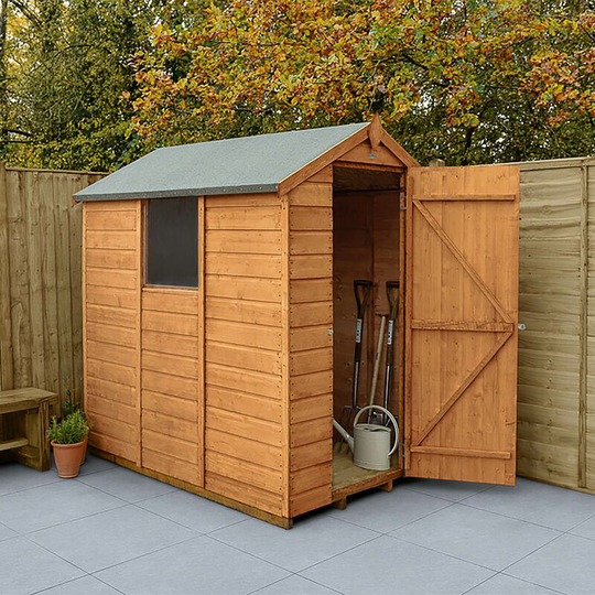 Wooden 4x6 Shiplap Dip Treated Apex Garden Shed