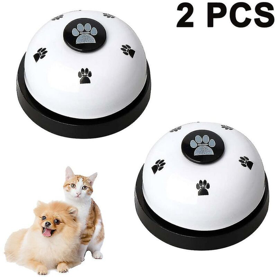 Benobby Kids - Pet Bell, 2 Pack Metal Bell Dog Training With Non Skid Rubber Bottoms Dog Door Bell For Potty Training Ring Pet Tool Communication