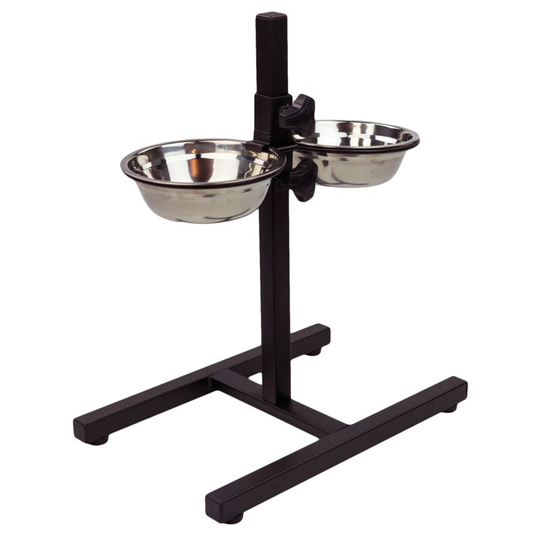Adjustable Height Pet Dog Feeding Stand with 2 Bowls - Medium - KCT
