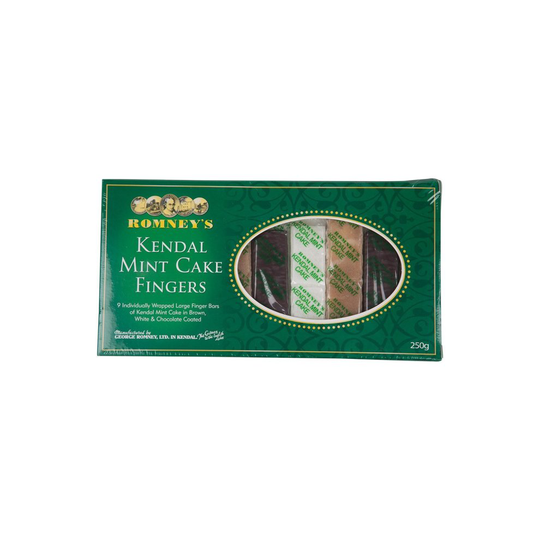 ROMNEYS 250F KENDAL MINT CAKE 250G FINGERS PACK