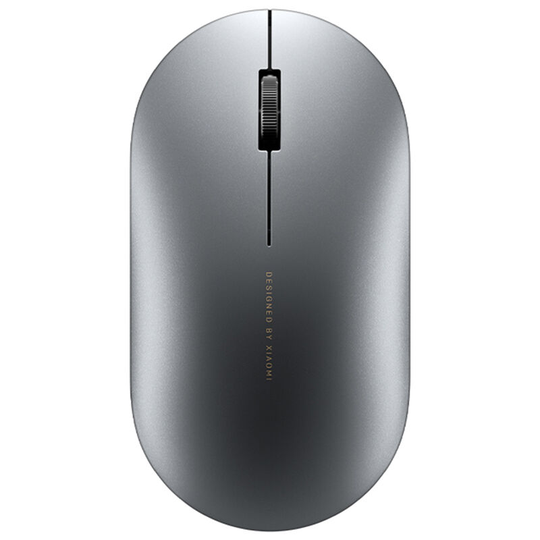 Xiaomi - Mi Fashion Wireless Mouse Gaming Mouses 1000DPI 2.4GHz WiFi link Optical Mouse Metal Portable Computer Mouse - Dark gray