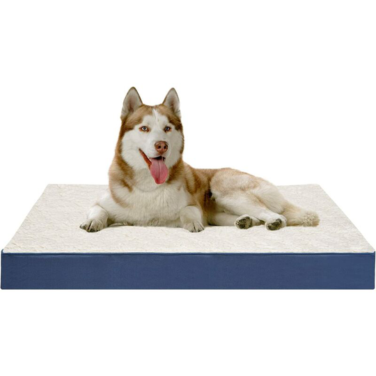 Dog Bed for Large Dogs, Orthopedic Foam Mattress - Dog beds - 91cm * 69cm * 8cm, Blue - Blue