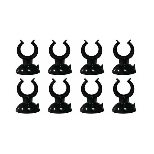 Monly - Suction Cup Aquarium Suction Cup Holder Clips for Aquarium Suction Cup Heater Plastic Black for Water Tube,,8 Pieces