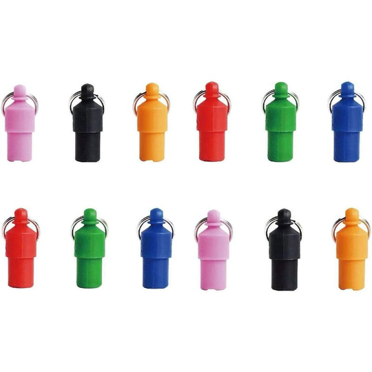 Litzee - 12 Pcs Pet id Tube Tags Multiple Colour id Collar Tags Tags Barrel Pet Tag for Pet Anti-lost Address Identification Information Card Prevent