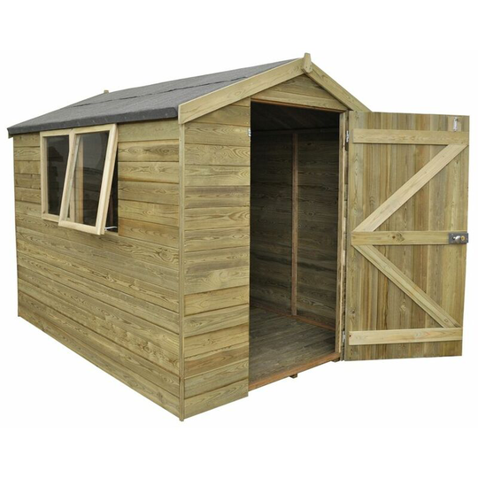 8ft x 6ft Pressure Treated Tongue And Groove Apex Shed (2.5m x 2.1m)