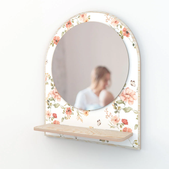 Floral Vintage Accent Mirror