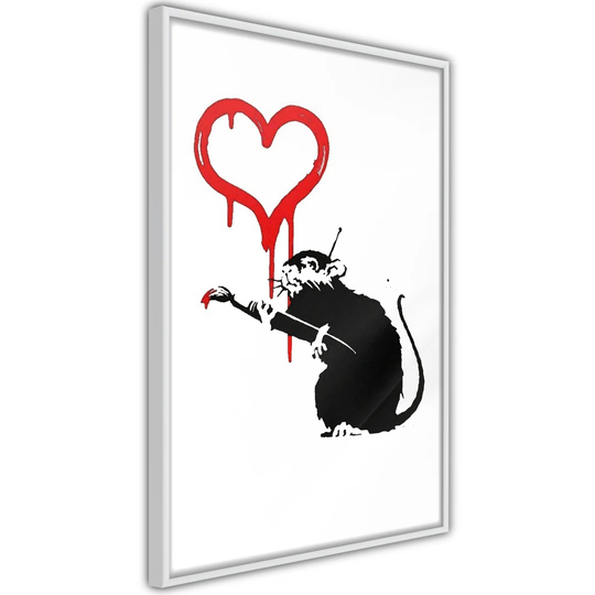 Banksy: Love Rat - Picture Frame Graphic Art