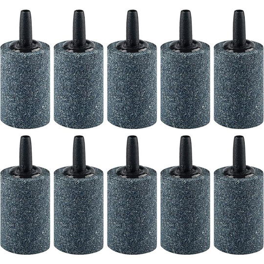 Perle Rare - Aquarium 2 cm Air Stone Cylinder Bubble Diffuser Release Tool for Nano Air Pumps Small Buckets Outdoor Garden Tanks, Pack of 10