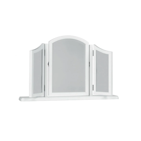 Confucius Solid Wood Framed Freestanding Dresser Mirror in White