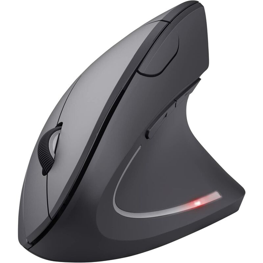 Wireless Mouse, usb, Vertical, Ergonomic, 800/1200/1600 dpi, 4 Buttons, led, Prevention of Mouse Syndrome and Epicondylitis, for Right-handed - Black