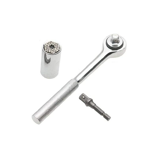 Litzee - One ratchet spanner for all nut measurements - avvita bar all Joker Universal Socket Wrench from 7 mm to 19 mm