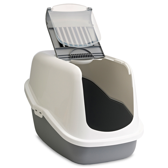 Savic Nestor Cat Litter Box - Light Grey