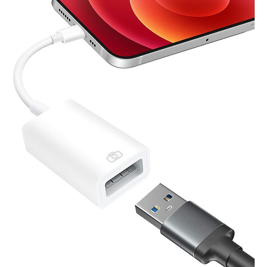 Lightn-ing to USB Camera Adapter Compatible with i-Phone,i-Pad, USB Data Sync Cable for Camera, Keyboard, Mouse, Card Reader, USB Flash Drive, USB