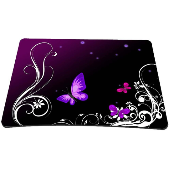 COMPUTER MOUSEPAD MOUSE MAT MICE PAD PURPLE BUTTERFLY