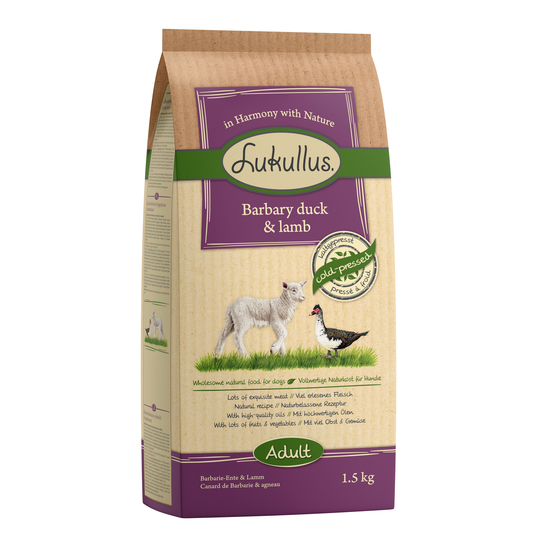 Lukullus Cold-Pressed Barbary Duck & Lamb - 1.5kg