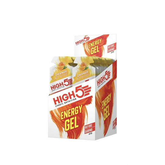 High5 Sports Nutrition Caffeine Energy Gels Orange Flavour 20x 40g Gym BEST BEFORE SEPTEMBER 2021