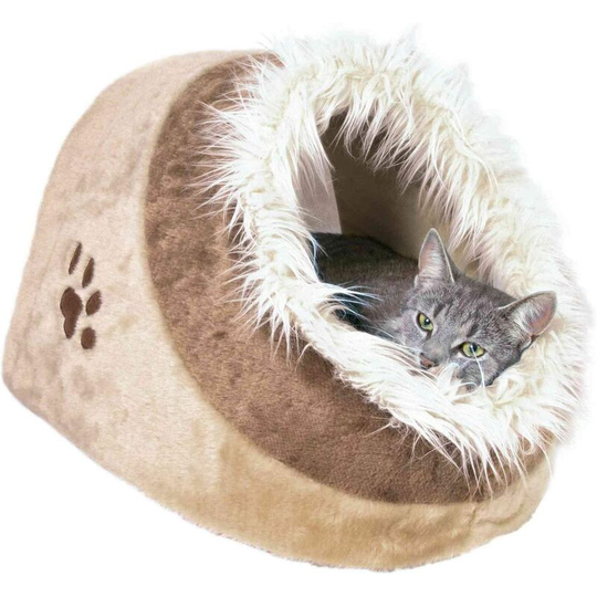 Cozy Shelter , Pet Bed , Beige / Brown 41 × 30 × 50 cm for Cat